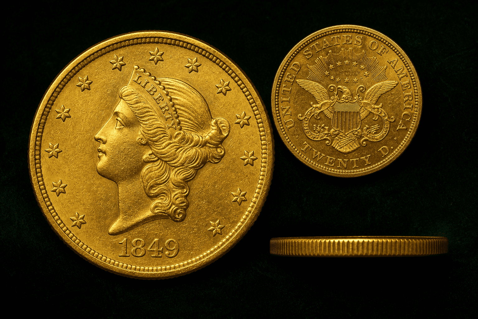 1849 Roman Numeral Double Eagle